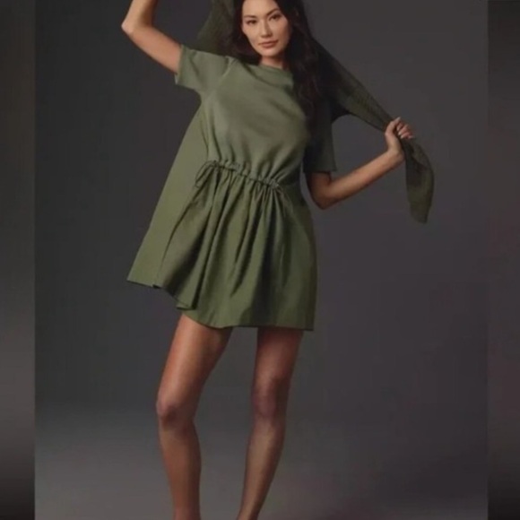 Anthropologie Dresses & Skirts - Anthropologie Olive Green Mini Dress